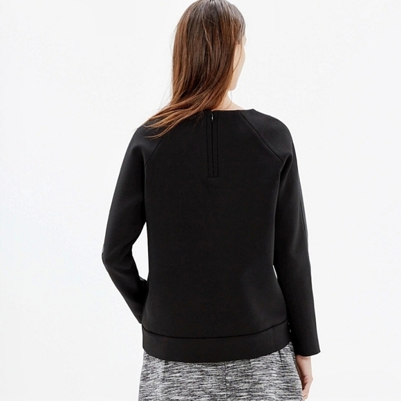 Madewell | Leather Insert Sweatshirt M - Picture 3 of 14